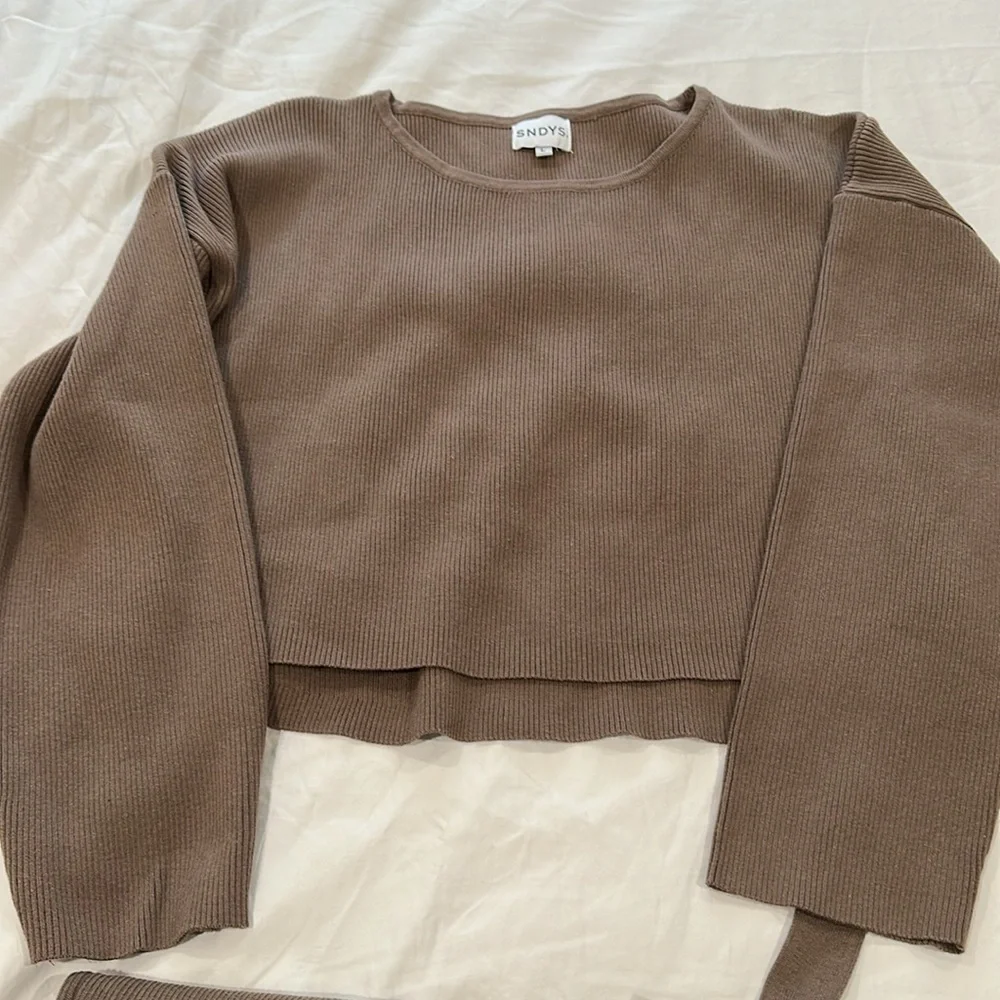 Revolve SNDYS Cece knit skirt and crop top